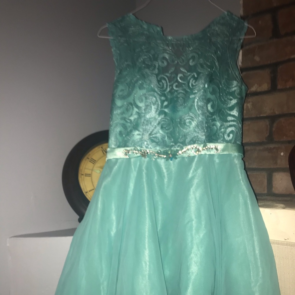 Aqua Prom dress